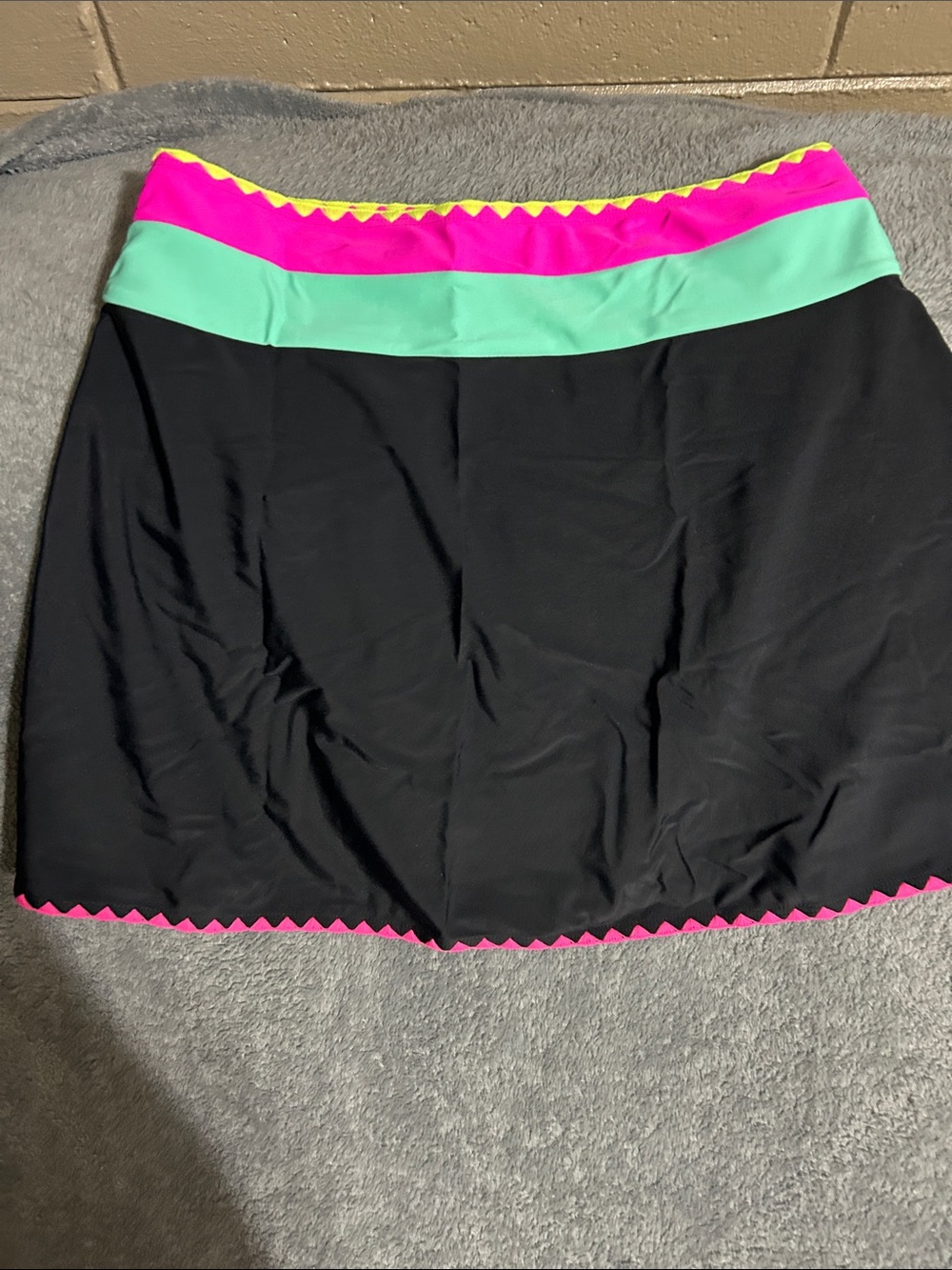 NWT Popvil Black Swim Set with Neon Pink and Aqua Trim - Picture 11 of 12